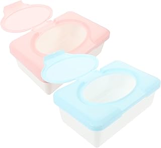 Totority 2pcs Boxes Baby Wipes Box Baby Tissue Box Travel Wipes Diaper Dispenser Wet Wipes Dispenser Baby Wipes Container Baby Wipe Container Outdoor Wipe Dispenser Wipe Holder for Bathroom