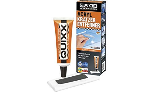 QUIXX Eliminador de arañazos para cristal acrílico, 4 piezas, recibirás 1 producto de 4 piezas