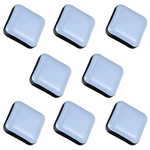 ihaspoko 8 Pieces Furniture Glides,PTFE Teflon Self-Adhesive Furniture Glides, Suitable for Various Smooth Material Floors (Square , 40 mm) Cover