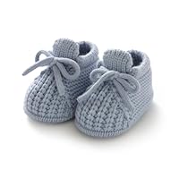 DovFanny Baby Booties Newborn Baby First Shoes Cozy Warm Knit Soft Booties for Toddler Infant Boy Girl
