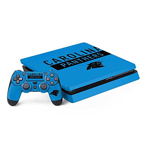 Skinit Decal Gaming Skin Compatible with PS4 Slim Bundle - Officially Licensed NFL Carolina Panthers Blue Performance Series Design