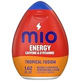 One 1.62 fl oz bottle of mio Energy Tropical Fusion Flavored with other natural flavor Liquid Water Enhancer mio Energy helps you on your wellness journey by making it easier to get a caffeine boost while hydrating with water Get energized, your way:...
