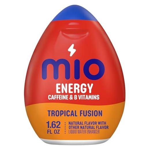 MiO Energy Tropical Fusion Water Enhancer Drink Mix, w/ Caffeine & B Vitamins, 1.62 fl oz Bottle, As seen on TikTok