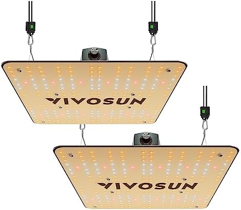 VIVOSUN 2-Pack VS1000 LED Grow Light with Samsung LM301 Diodes & Sosen Driver Dimmable Lights Sunlike Full Spectrum for Indoor Plants Seedling Veg and Bloom Plant Grow Lamps for 2x2/3x3 Grow Tent