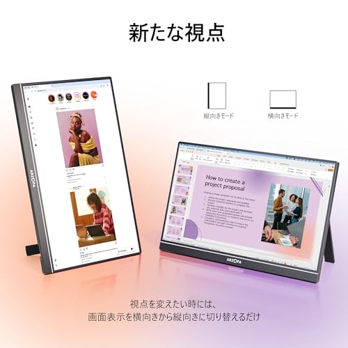 Image of ARZOPA 16.1 inch Portable Monitor, 100% sRGB FHD 1080P Kickstand Portable Laptop Monitor High Color Gamut Display IPS Eye Care Screen for High-end Office & Entertainment -Z1C