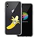 Produktbild dessana Cartoon Obst transparente Schutzhülle Handy Case Cover Tasche für Apple iPhone XS Max Lachende Banane