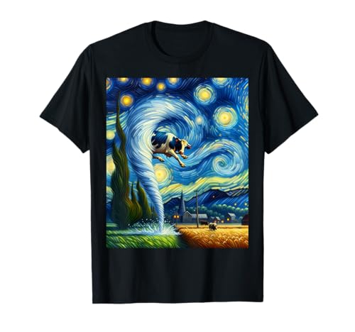Tornado, Storm Chasing Van Gogh Starry Night Style T-Shirt