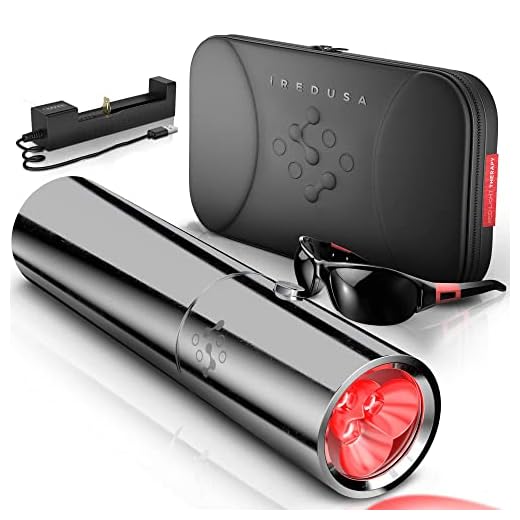 iREDUSA Red Light Therapy Torch, Portable and Lightweight Infrared Light Therapy, Irradiance at 630nm 660nm and 850nm