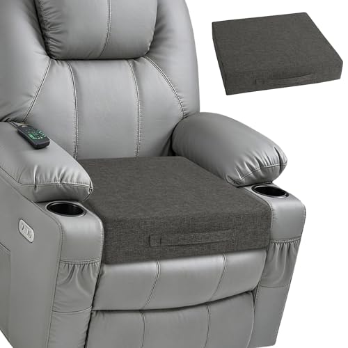 Image of MineCozy Non-Slip Recliner Cushions for Elderly 50x50x9.5cm Dark Grey