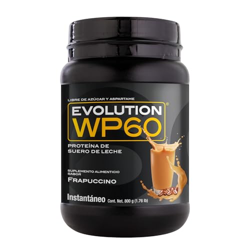 EVOLUTION, Proteína de Suero de Leche, WP60, Whey Protein, 18 Aminoácidos, 11 Vitaminas y Minerales, Low Carb, Post Workout, Sabor Frapuccino, 26.6 Porciones, 800g