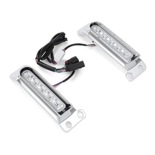 Soporte luz auxiliar para alforjas Road King con insertos de luz trasera