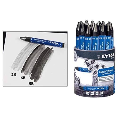 LYRA Graphite - Pot 24 pastels graphite aquarellables graduations assorties
