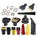 EasyByMall Kit di accessori per aspirapolvere a vapore, testa rotonda, 36 pezzi, compatibile con SC1, SC2, SC3, SC4, SC5, SC7, CTK10, CTK20