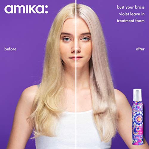amika Bust Your Brass Violet Leave-in Foam Treatment, 5.3 oz