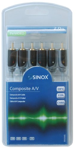 Câble vidéo 3 RCA Sinox pour brancher une console vintage sur un téléviseur de salon