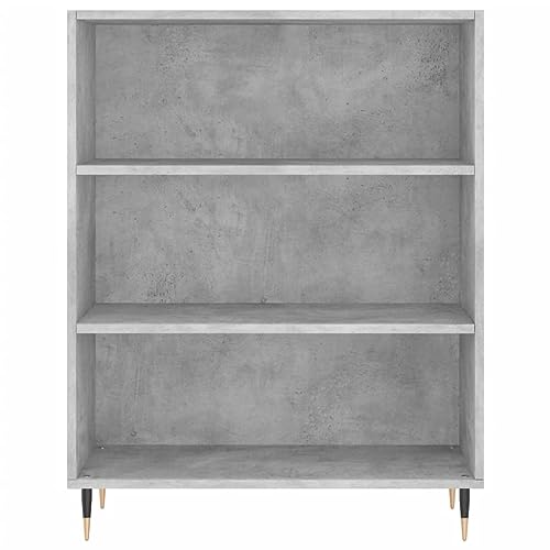 Librería pequeña para falta de espacio con 3 compartimentos en madera gris 6