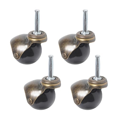 Roues robustes à roulement fluide avec tige 38 x 8 mm de 50 mm de diamètre
