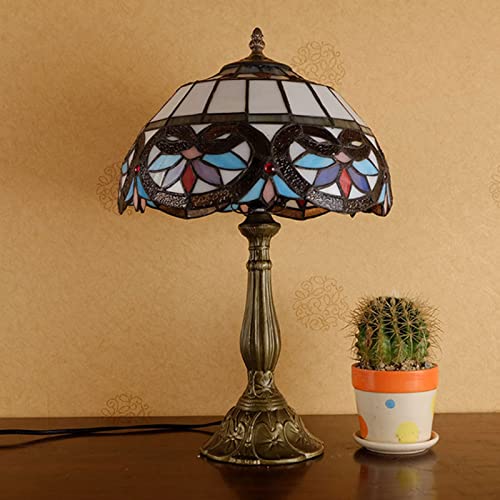 Lampe Baroque Tiffany Nicholas faite à la main pour table de nuit salon - 6