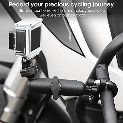 Image of Action Pro 360Motorcycle Bike Camera Holder Handlebar Mount Bracket 1 /4 Metal Stand Compatible with GoPro-13 /12 /11 /10 /9 /8 /7 /6 /5 /4 Action Cameras Accessories