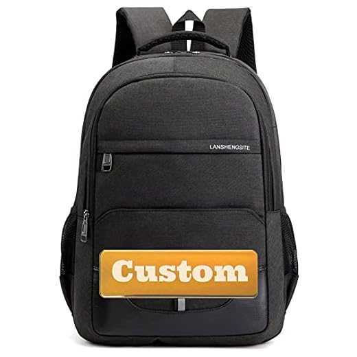 Personlig Namn Liten Lätt Barn Casual Travel Ryggsäck Stor lättvikt (Color : Black, Size : One size)
