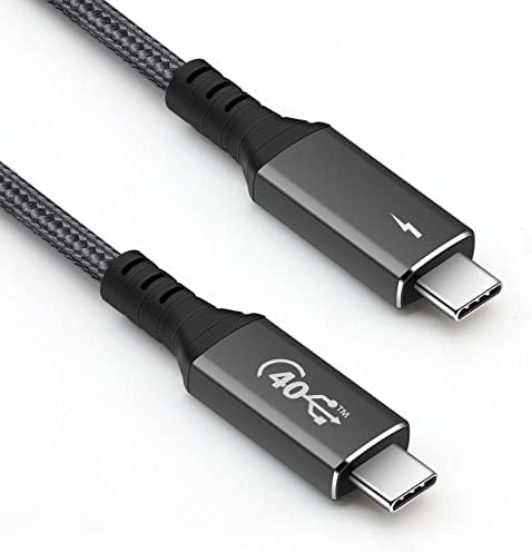 NAMCIM Thunderbolt 4 Cable (6.56 ft), USB4 Cable Support 120W Fast Charging/40Gbps Data Transfer/8K Display, USB C to USB C Cable, Intel Thunderbolt Certified for Type-C MacBooks, iPad Pro,Hub,Docking