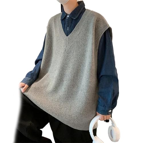 Men's Casual Sweater Vest Vest Winter Sleeveless O-Neck Basic Pullover Sweater - Main Image