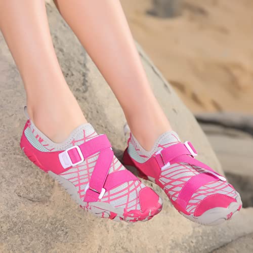 Watersport Schoenen Strand Zwem Schoenen Quick-Dry Barefoot Aqua Sokken Zwembad Surf Yoga Water Aerobics Schoenen voor Heren Vrouwen,Roze,43 - Afbeelding 3