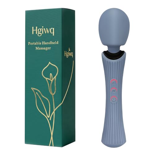 Image of Handheld Personal Wand Massager - USB Rechargeable & Skin-Friendly Silicone, Blue