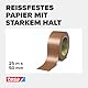 tesa tesapack PAPER ULTRA STRONG ecoLogo - glasfaserverstärkt, mit extra starker Haftkraft - recyclingfreundliches Papier-Packband aus FSC-zertifizierten Rohstoffen - 25 m x 50 mm