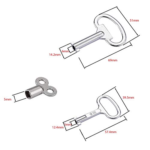 Minimprover 7 in 1 Radiator Key & 4 Sets for Meter Box Key Gas Meter Box Key Radiator Bleed Key Valve Key, Box-packed - Thumbnail 3