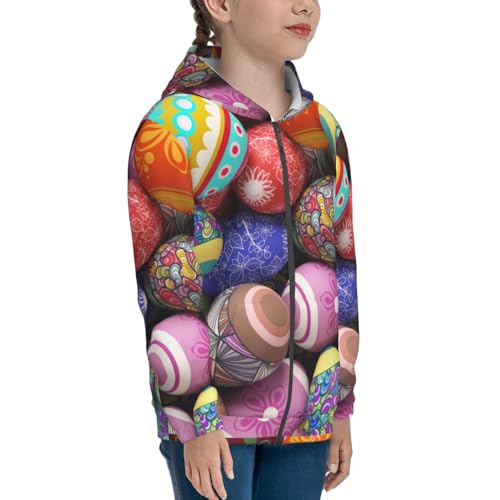 Easter Eggs1 Kid Hoodies Boys Zip Up Sweatshirts Girls Pullover with Pocket4