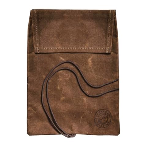 Roll Top Tinder Bag, Bushcraft Fire Kit, Waxed Canvas Bag, Camping Gear, Survival Kit, Bushcraft Gear (Brown) Cover