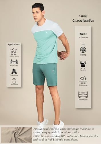 Image of TECHNOSPORT Men's Polyester Slim Fit Active T-Shirt - (MTP706 P) Pack of 1