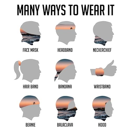 Neck Gaiter Face Mask transpirable cortaviento cubierta facial Portland River Lighthouse Sunrise Sun máscara fresca resistente al polvo pasamontañas bandana para hombres y mujeres miniatura 5