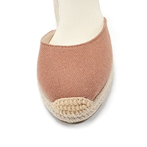 Image of Women's Espadrille Wedge Sandals Closed Toe Lace-Up Shoes