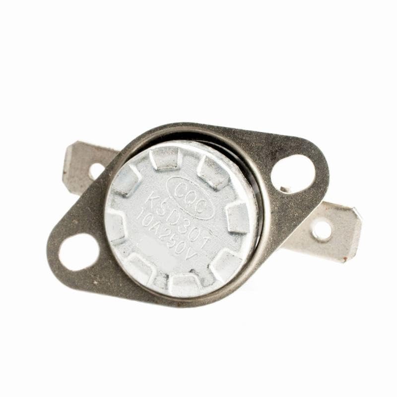 Luftschloss KSD301 termostat 225°/437°F, 10 A, normalnie zamknięty, N.C, przełącznik temperatury do kuchenki mikrofalowej, piekarnika, ekspresu do kawy, 1 szt., materiał ceramiczny