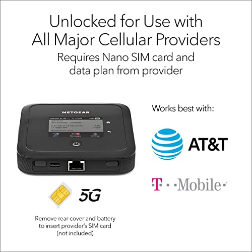 Image of NETGEAR Nighthawk M5 5G Mobile Hotspot with WiFi 6 (MR5200) Ultrafast 5G Wireless Hotspot Router | Works Best with AT&T and T-Mobile | Connects Up to 32 Devices | Secure Wireless Network Anywhere