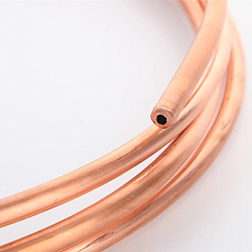 GatherTOOL 1/2/3/5M Copper Tube Coil Soft 99.9% T2 Copper Pipe Air Conditioning Oil Water Cooling OD 2/3/4/5/6/6.35/8/9.52/10/12/12.7/14/16/19mm (Size : 3 Meters, Color : 8mm x 1mm)