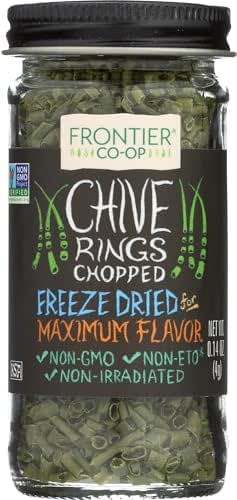 Frontier Co-op Chive Rings, 0.14 Ounce Bottle, Chopped & Sifted,