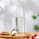 Glass Water Bottle 32 oz, Borosilicate Wide Mouth Glass Water Bottle with Neoprene Sleeve, BPA-Free Leak Proof Reusable for Hot Cold Drinks, Work, Gym, Home - Image 5