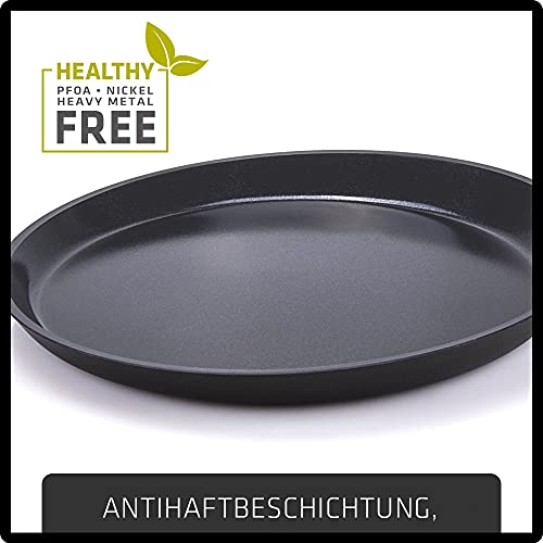 Foto von Berndes Pfanne 24 cm, flache Crepe Pfanne für Crepes und Pfannkuchen, Induktion, Aluminium, antihaft beschichtet Specials Induction, Nero