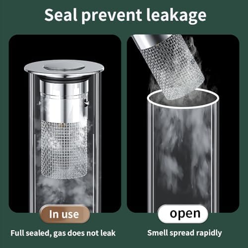 Stainless Steel Floor Drain Filter,Bathroom Sink Stopper Hair Catcher with Removable Stainless Steel Filter Basket Hair Catcher,Isolate Odor Pop Up Sink Drain Filter(2Pcs)