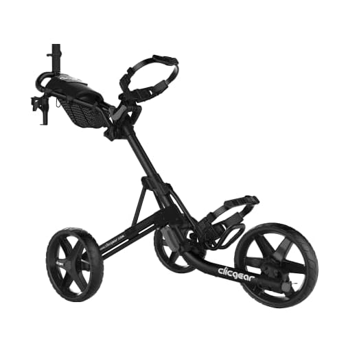 Push Pull Golf CART | Golf Cart Clicgear Model 4.0 Golf Push Cart, 3-Wheel Foldable Walking Golf Cart (Black)