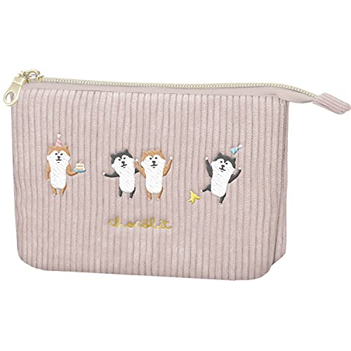 クーリア チョコビット ダブルフラットポーチ ちゃちゃまる&くろまめ