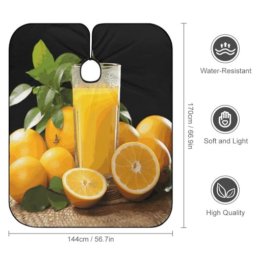 Capa para corte de cabello Oranges Orange Juice 66.9 x 56.7 pulgadas miniatura 2