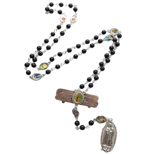 Seven Sorrows of Mary Rosary Black rosary necklace Rosary Catholic Necklace For Praying2
