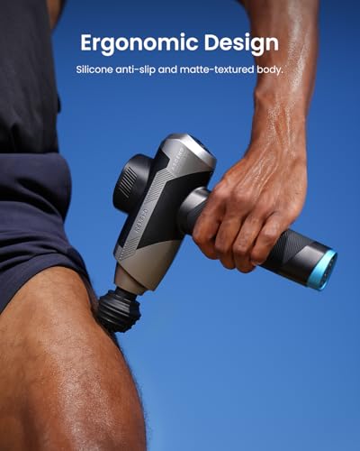 Image of RENPHO Ascend Professional Massage Gun, FSA Eligible HSA, Adjustable 6-12mm Amplitude for Customized Intensity, Deep Tissue Percussion Massager with 5 Speeds, 5 Attachments