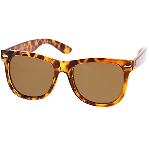 zeroUV Retro Wide Temple Polarized Lens Square Horn Rimmed Sunglasses 55mm2