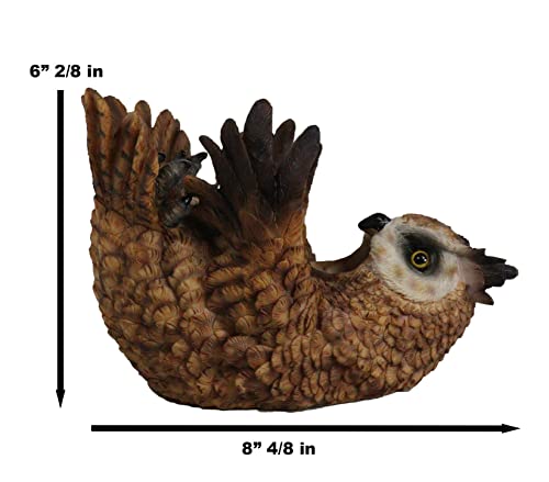 Ebros Wisdom Of The Woods Great Horned Tiger Owl Wine Bottle Holder Figurine Nocturnal Bird Owl Statue #TOP6