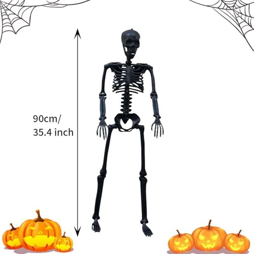 Décoration squelette humain posable pour Halloween et fêtes